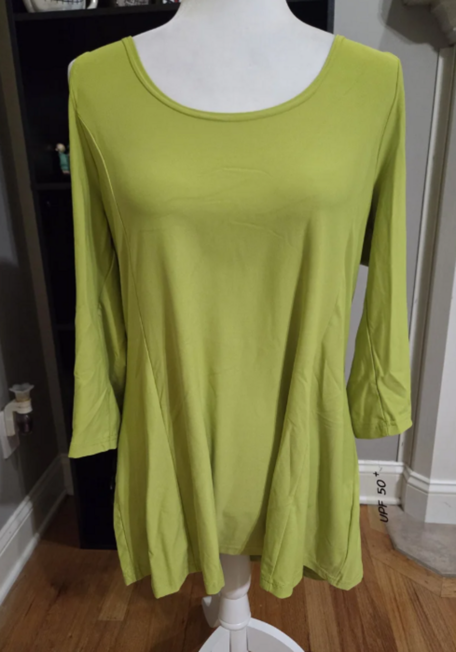 Women Lime Green UPF 50+ Tunic Top